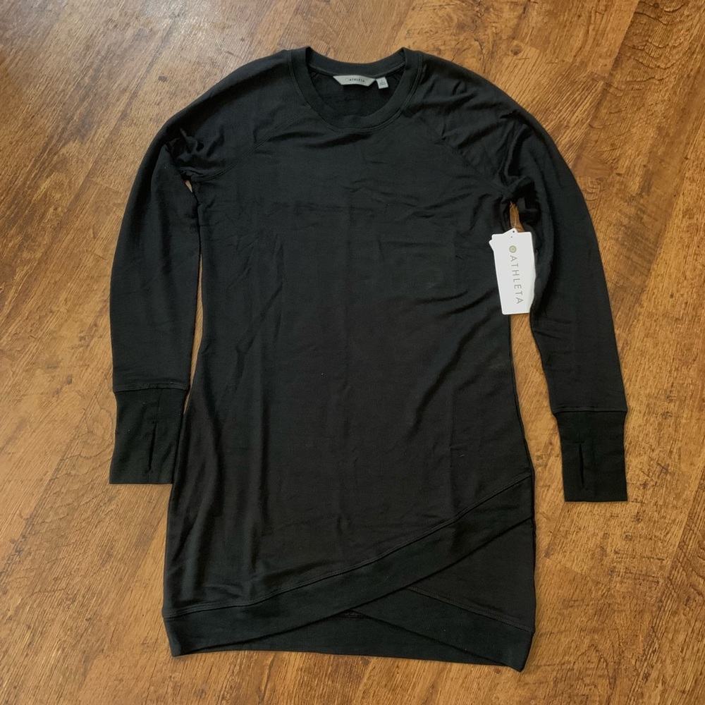 Athlete cross cross bottom sweatshirt dress